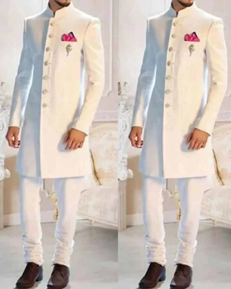 Men Formal Wear Indian - 2 adet moda tasarımı beyaz erkek
