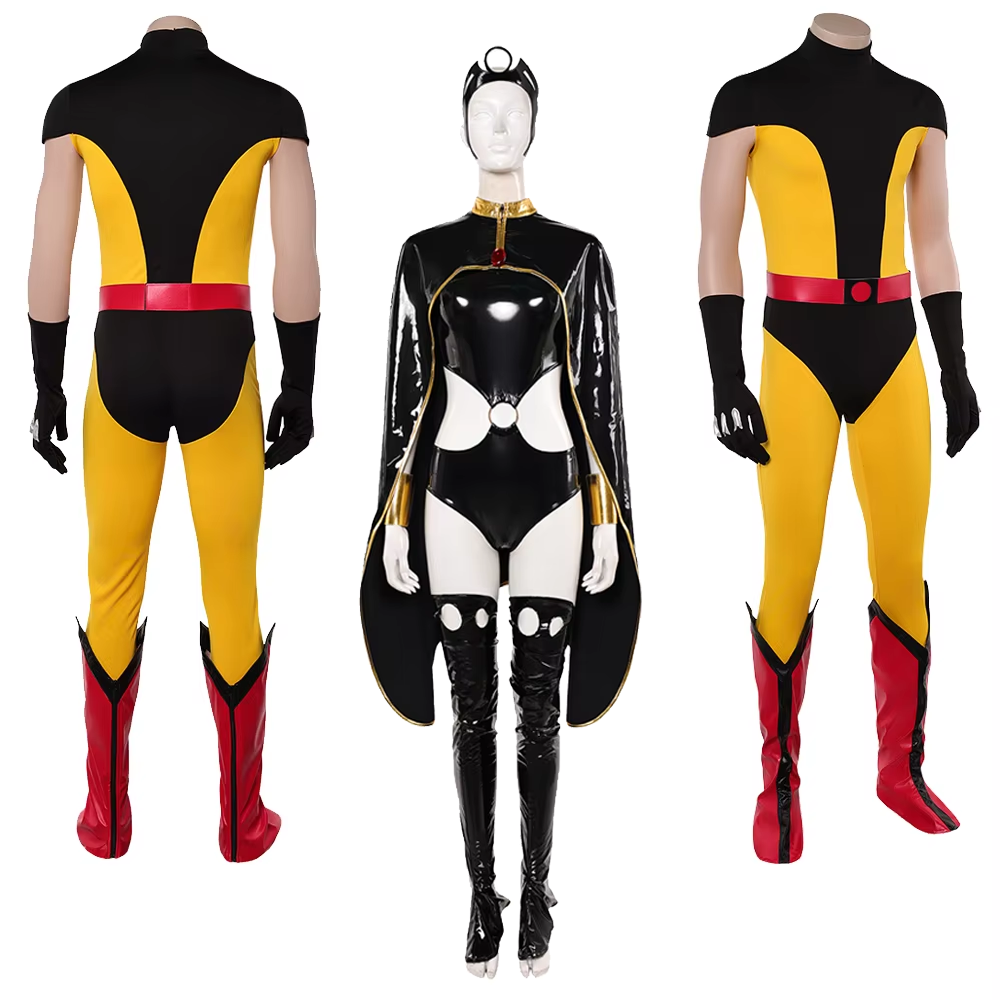 Men Formal Wear With Boots - Kurt Logan Cosplay Bodysuit Fırtına Ororo