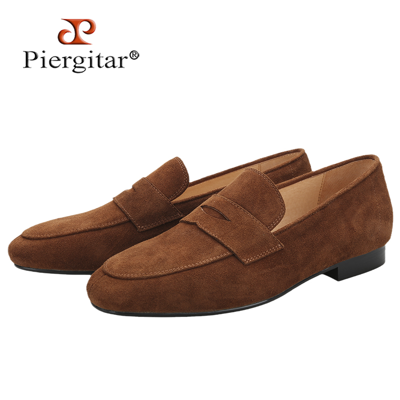 Men'S Luxury Formal Wear Brands - Piergitar çok renkli süet erkek Penny