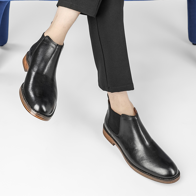 Men Formal Wear With Boots - Erkek Iş Moda Elbise Çizmeler Hakiki
