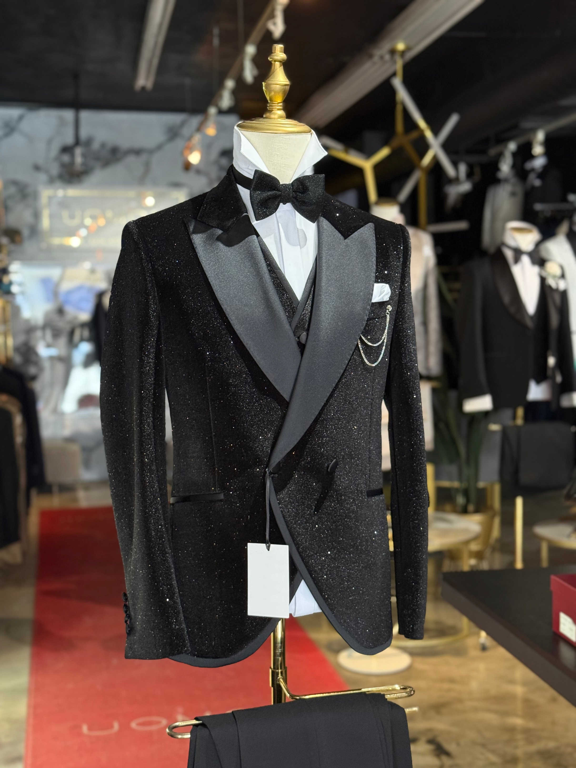 Lüks Simli Erkek Resmi Takım E - Men'S Formal Wear No Suit incelemesi ve fiyatı