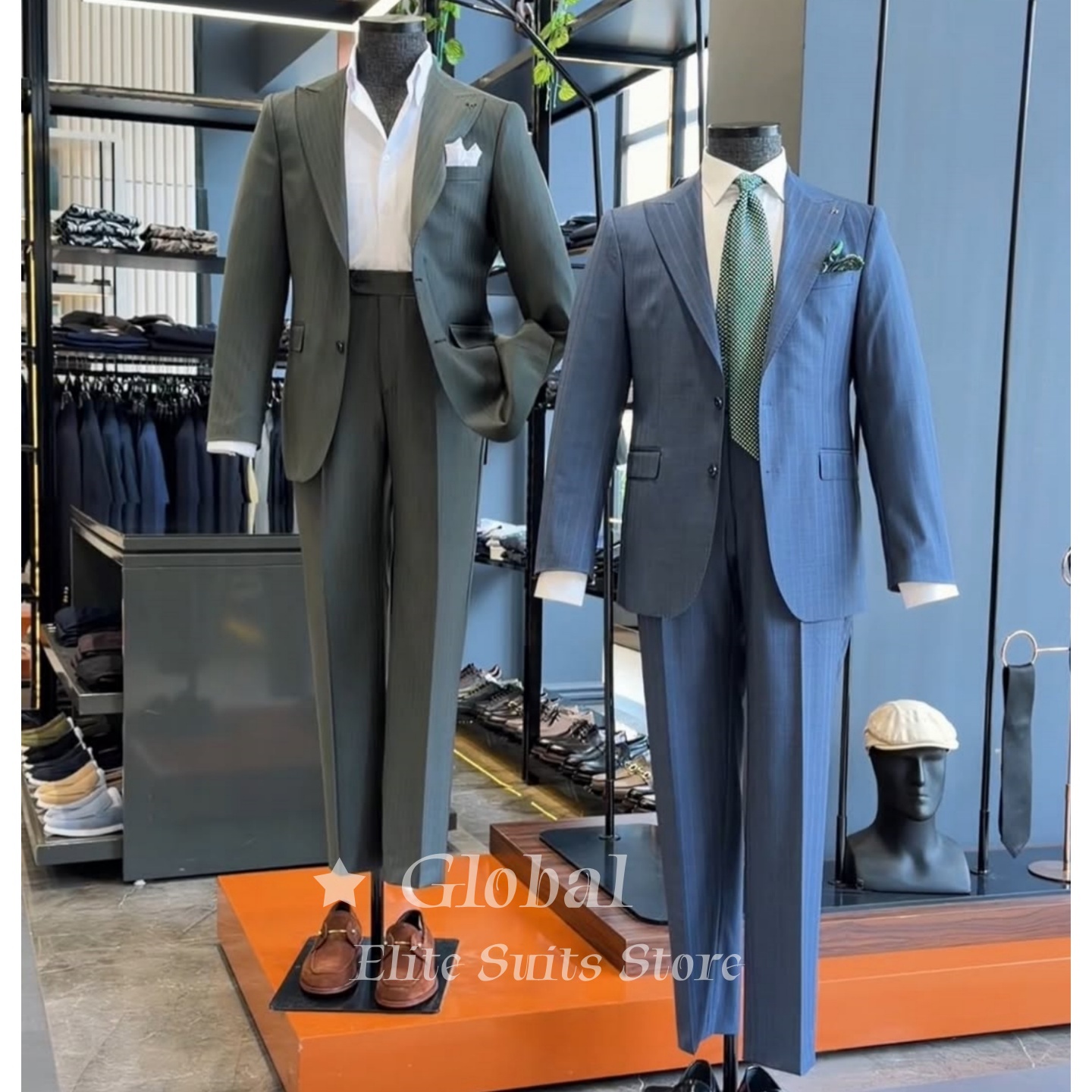 Vintage Erkek İki Düğmeli Mavi - Men'S Vintage Formal Wear incelemesi ve fiyatı