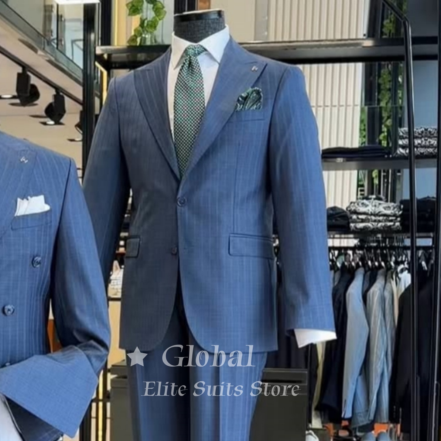 Vintage Erkek İki Düğmeli Mavi - Men'S Vintage Formal Wear incelemesi ve fiyatı